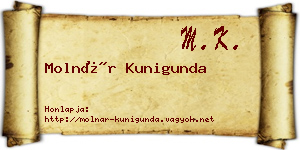 Molnár Kunigunda névjegykártya
